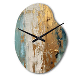Gilded Daydreams VII - Asymmetric Metal Wall Clock