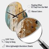 Gilded Daydreams VII - Asymmetric Metal Wall Clock