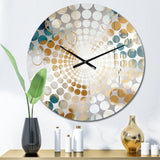 Gilded Daydreams X - Abstract Metal Wall Clock