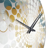 Gilded Daydreams X - Abstract Metal Wall Clock
