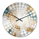 Gilded Daydreams X - Abstract Metal Wall Clock