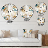 Gilded Daydreams X - Abstract Metal Wall Clock