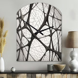 Minimalist Black and White IX - Asymmetric Metal Wall Clock