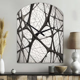 Minimalist Black and White IX - Asymmetric Metal Wall Clock