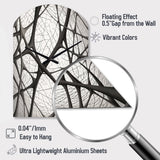 Minimalist Black and White IX - Asymmetric Metal Wall Clock