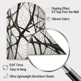 Minimalist Black and White IX - Asymmetric Metal Wall Clock