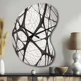 Minimalist Black and White IX - Asymmetric Metal Wall Clock