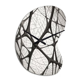 Minimalist Black and White IX - Asymmetric Metal Wall Clock