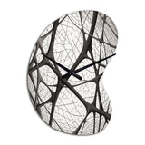 Minimalist Black and White IX - Asymmetric Metal Wall Clock