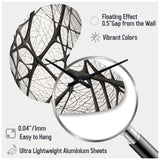 Minimalist Black and White IX - Asymmetric Metal Wall Clock