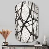 Minimalist Black and White IX - Asymmetric Metal Wall Clock