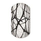 Minimalist Black and White IX - Asymmetric Metal Wall Clock