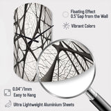 Minimalist Black and White IX - Asymmetric Metal Wall Clock