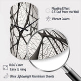 Minimalist Black and White IX - Asymmetric Metal Wall Clock