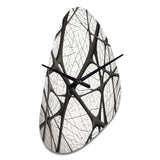Minimalist Black and White IX - Asymmetric Metal Wall Clock