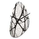 Minimalist Black and White IX - Asymmetric Metal Wall Clock