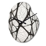 Minimalist Black and White IX - Asymmetric Metal Wall Clock