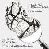 Minimalist Black and White IX - Asymmetric Metal Wall Clock