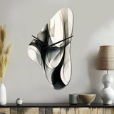 Abstract Neutral XIV - Asymmetric Metal Wall Clock