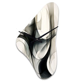 Abstract Neutral XIV - Asymmetric Metal Wall Clock