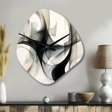 Abstract Neutral XIV - Asymmetric Metal Wall Clock