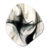 Abstract Neutral XIV - Asymmetric Metal Wall Clock