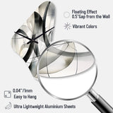 Abstract Neutral XV - Asymmetric Metal Wall Clock
