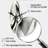 Abstract Neutral XV - Asymmetric Metal Wall Clock