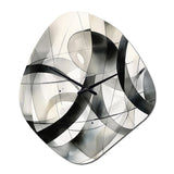 Abstract Neutral XV - Asymmetric Metal Wall Clock