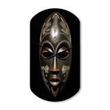 Ethnical Traditional African Mask V - Asymmetric Metal Wall Clock
