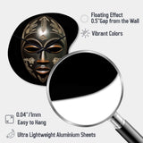 Ethnical Traditional African Mask V - Asymmetric Metal Wall Clock