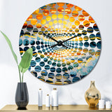 Bright Sunset Of Waves Breaking At The Shore III - Beach Metal Wall Clock