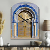 Morroco Palace Golden Doors I - Asymmetric Metal Wall Clock