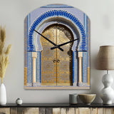 Morroco Palace Golden Doors I - Asymmetric Metal Wall Clock