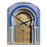 Morroco Palace Golden Doors I - Asymmetric Metal Wall Clock