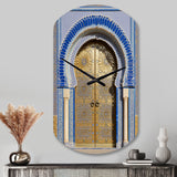 Morroco Palace Golden Doors I - Asymmetric Metal Wall Clock