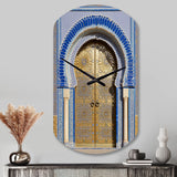 Morroco Palace Golden Doors I - Asymmetric Metal Wall Clock