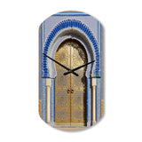 Morroco Palace Golden Doors I - Asymmetric Metal Wall Clock