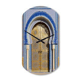 Morroco Palace Golden Doors I - Asymmetric Metal Wall Clock
