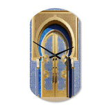 Morroco Palace Golden Doors III - Asymmetric Metal Wall Clock