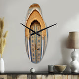 Morroco Palace Golden Doors IV - Asymmetric Metal Wall Clock