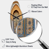 Morroco Palace Golden Doors IV - Asymmetric Metal Wall Clock