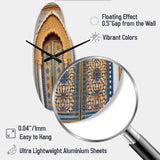 Morroco Palace Golden Doors IV - Asymmetric Metal Wall Clock