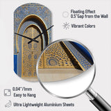 Morroco Palace Golden Doors V - Asymmetric Metal Wall Clock