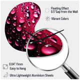 Red Rose with Raindrops XVIII - Asymmetric Metal Wall Clock
