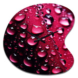 Red Rose with Raindrops XVIII - Asymmetric Metal Wall Clock