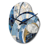Gold Constructing Blue Realms I - Asymmetric Metal Wall Clock
