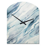 Blue Whirlwind I - Asymmetric Metal Wall Clock