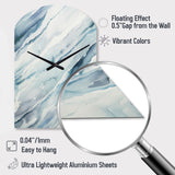 Blue Whirlwind I - Asymmetric Metal Wall Clock