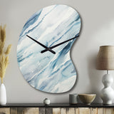 Blue Whirlwind I - Asymmetric Metal Wall Clock